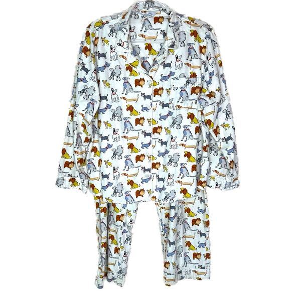 The Company Store Dogs and more Dogs Pajamas Set - CREAM - Picture 1 of 7